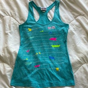Ron Jon Shark Racerback Tank Top Blue